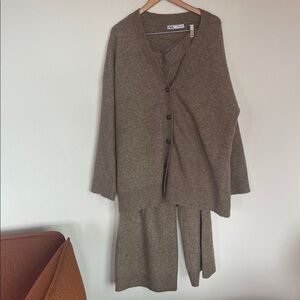 Zara button down sweater set